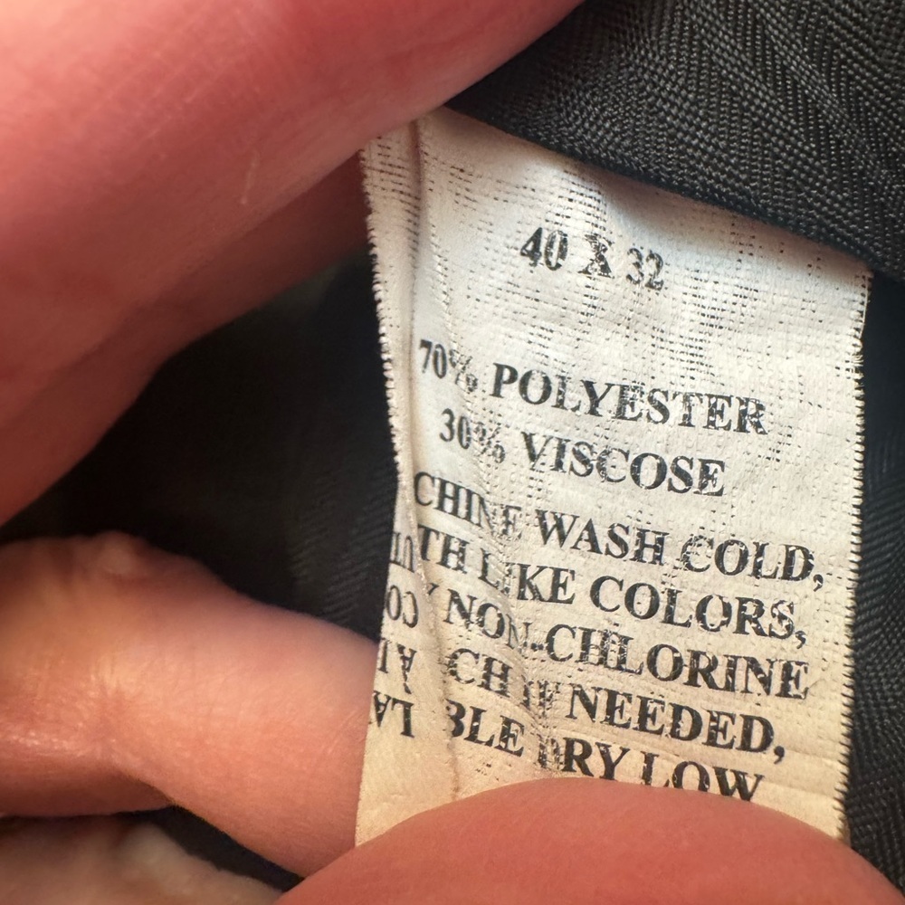 NORDSTROM RACK Suit Separates Black Suit Pants Size 40X32 Flat Front Business - Picture 6 of 11
